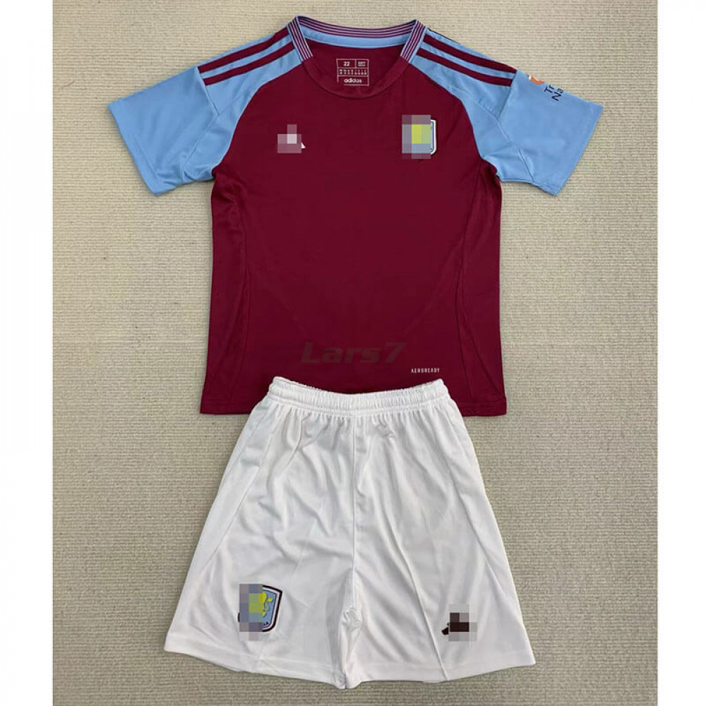 Camiseta Aston Villa 1ª Equipación 2024/2025 Niño Kit