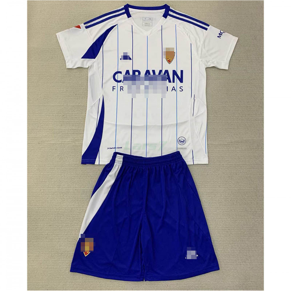 Camiseta Real Zaragoza 1ª Equipación 2024/2025 Niño Kit