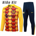 Sudadera De Entrenamiento Barcelona 2024/2025 Niño Kit Amarillo/Rojo