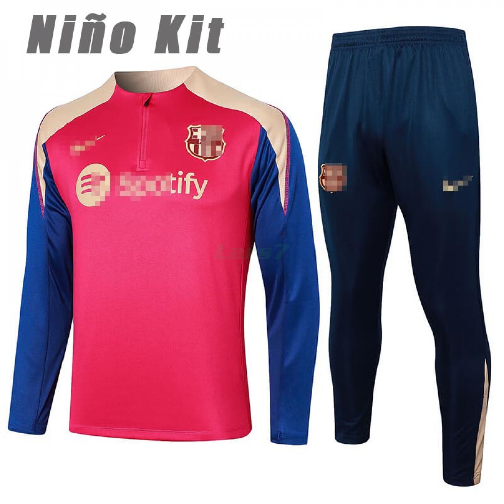 Sudadera De Entrenamiento Barcelona 2024/2025 Niño Kit Rojo/Azul/Dorado