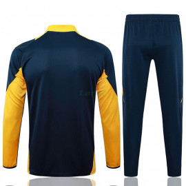 Sudadera De Entrenamiento Real Madrid 2024/2025 Niño Kit Azul Marino/Amarillo