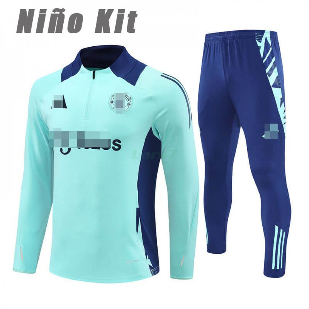 Sudadera de Entrenamiento Manchester United 2024/2025 Niño Kit Aquamarine