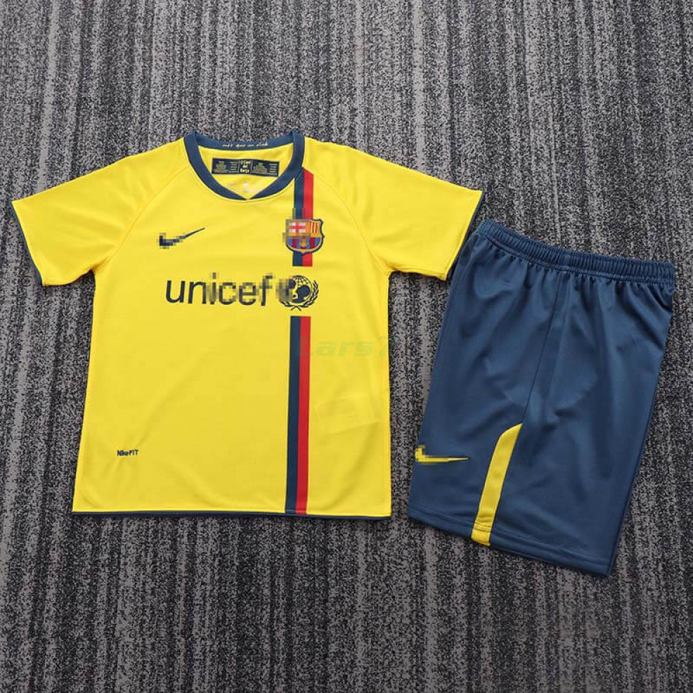 Camiseta Barcelona 2ª Equipación Retro 08/09 Niño Kit