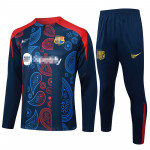 Sudadera De Entrenamiento Barcelona 2024/2025 Kit Azul Marino/Rojo