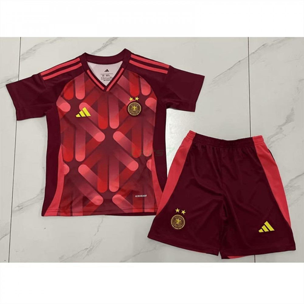 Camiseta Alemania 2ª Equipación la EURO Femenina 2025 Rojo Niño Kit