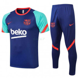 Camiseta de Entrenamiento Barcelona 2021/2022 Azul/Verde