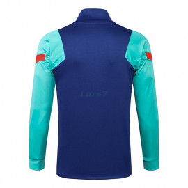 Chaqueta Barcelona 2021/2022 Cuello Alto Azul/Verde