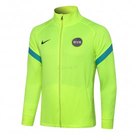 Chaqueta Inter de Milan 2021/2022 Cuello Alto Verde Fluorescente