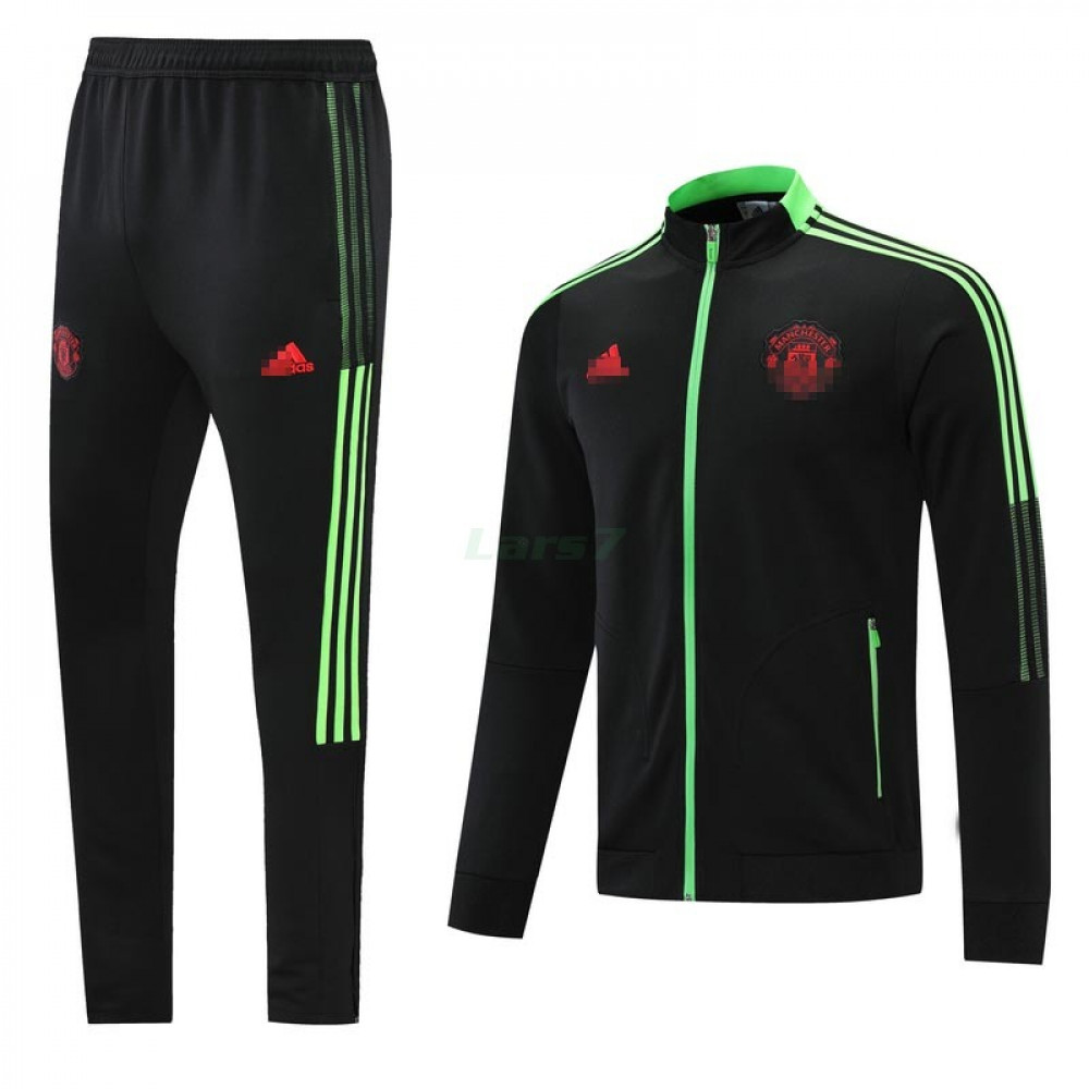 Chandal Manchester United 2021/2022 Cuello Alto Negro/Verde