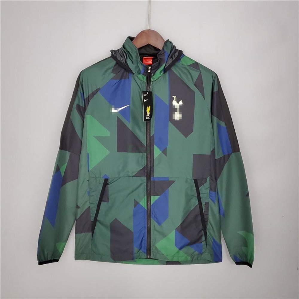 Cortavientos Tottenham Hotspur 2021/2022 Con Capucha Verde