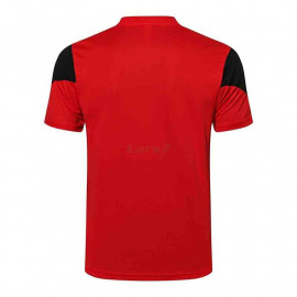 Camiseta De Entrenamiento AC Milan 2021/2022 Rojo Manga Blanco/Negro