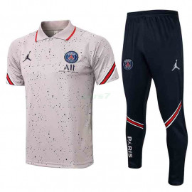 Polo PSG 2021/2022 Kit Estampado Gris Claro