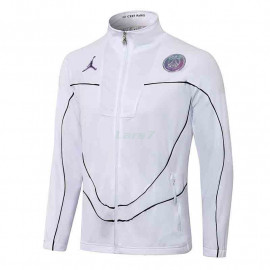 Chaqueta PSG 2021/2022 Jordan Cuello Alto Blanco Marca Púrpura