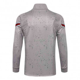 Chaqueta PSG 2021/2022 Jordan Cuello Alto Estampado Gris Claro 