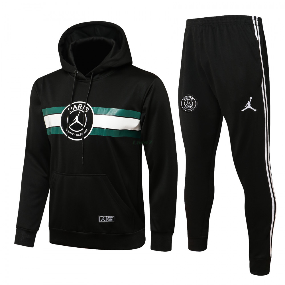 Sudadera PSG 2021/2022 Jordan Con Capucha Kit Negro/Verde/Blanco