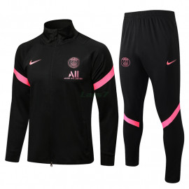 Chaqueta PSG 2021/2022 Cuello Alto Negro/Rosa