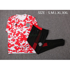 Sudadera de Entrenamiento Manchester United 2021/2022 Cuello Redondo Rojo 