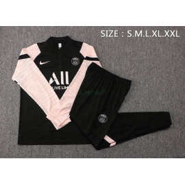 Sudadera de Entrenamiento PSG 2021/2022 Negro Manga Rosa