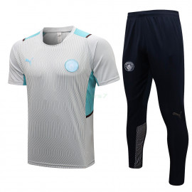 Camiseta de Entrenamiento Manchester City 2021/2022 Gris Claro