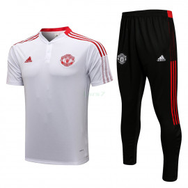 Camiseta de Entrenamiento Manchester United 2021/2022 Kit Blanco/Rojo