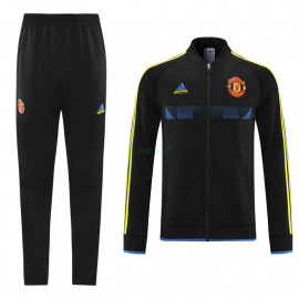 Chándal Manchester United 2021/2022 Cuello Alto Negro/Azul