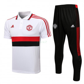 Polo Manchester United 2021/2022 Kit Blanco/Rojo/Negro