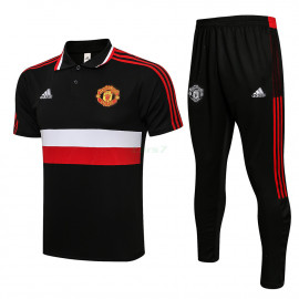 Polo Manchester United 2021/2022 Negro/Blanco/Rojo