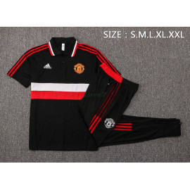 Polo Manchester United 2021/2022 Negro/Blanco/Rojo