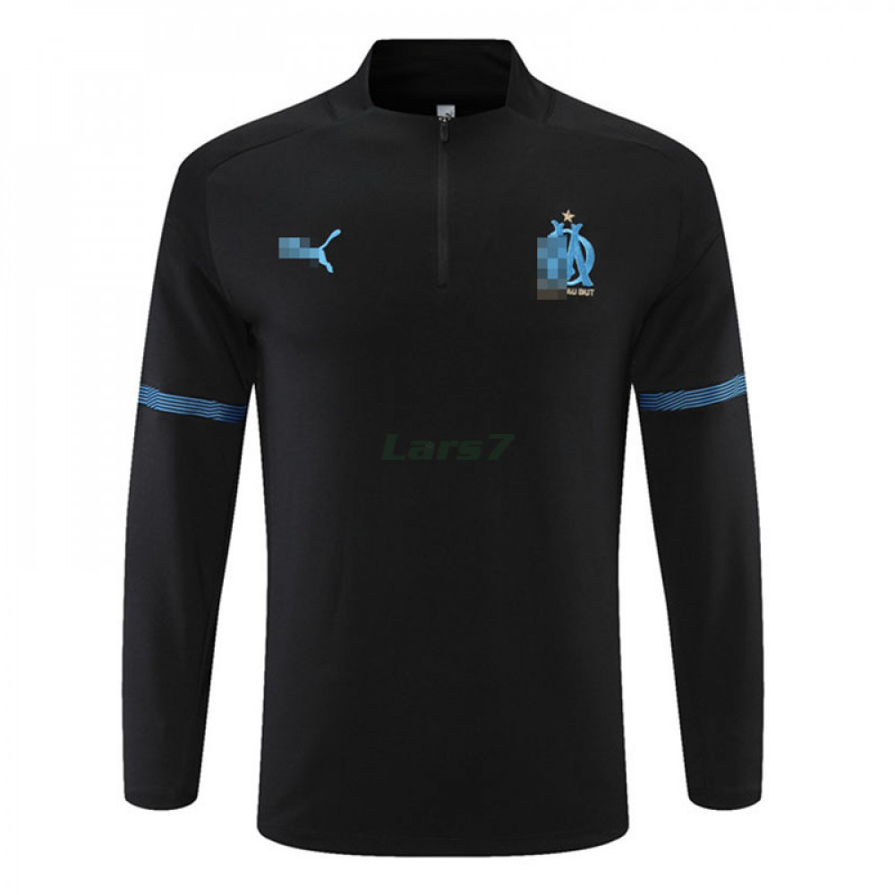 Sudadera De Entrenamiento Olympique Marsella 2021/2022 Negro/Azul