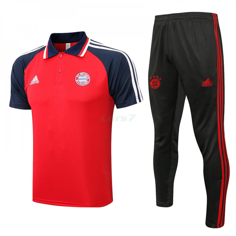 Polo Bayern Múnich 2022/2023 Kit Rojo/Azul Marino