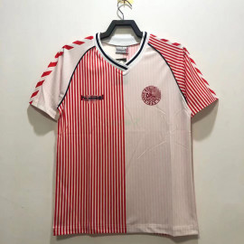 Camiseta Dinamarca 2ª Equipación Retro 1986