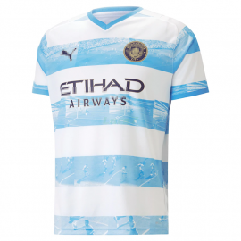 Camiseta Aguero 10 Manchester 2022/2023 City Edición Homenaje Azul/Blanco