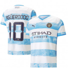 Camiseta Aguero 10 Manchester 2022/2023 City Edición Homenaje Azul/Blanco