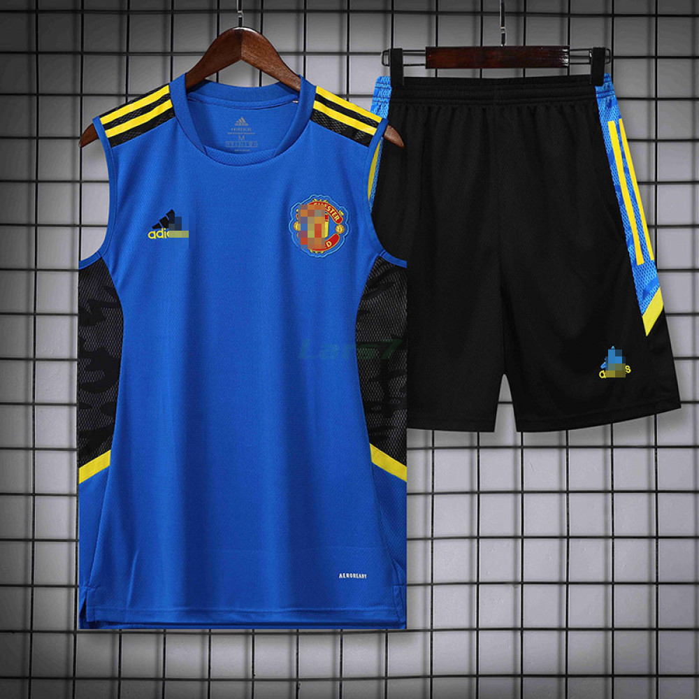 Camiseta de Entrenamiento Manchester United Sin Mangas 2022/2023 Kit Azul