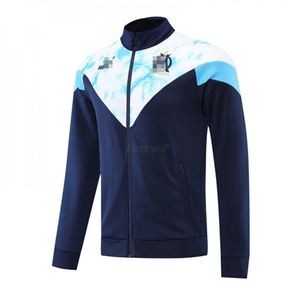 Chaqueta Olympique Marsella 2022/2023 Azul Oscuro/Blanco