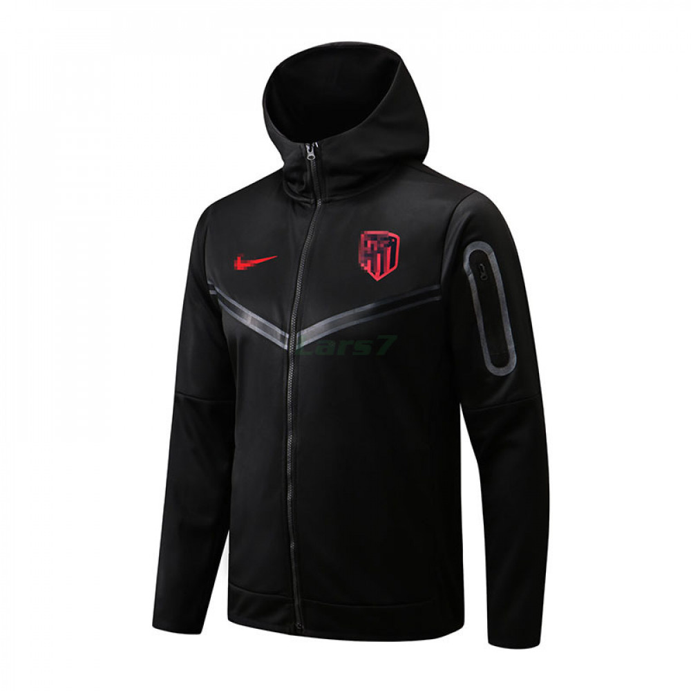 Chaqueta Atlético de Madrid 2022/2023 Con Capucha Negro