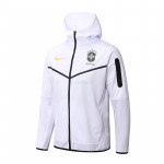 Chaqueta Brasil 2022 Con Capucha Blanco