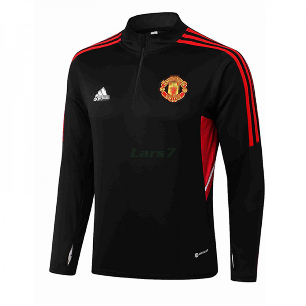 Sudadera De Entrenamiento Manchester United 2022/2023 Negro/Rojo