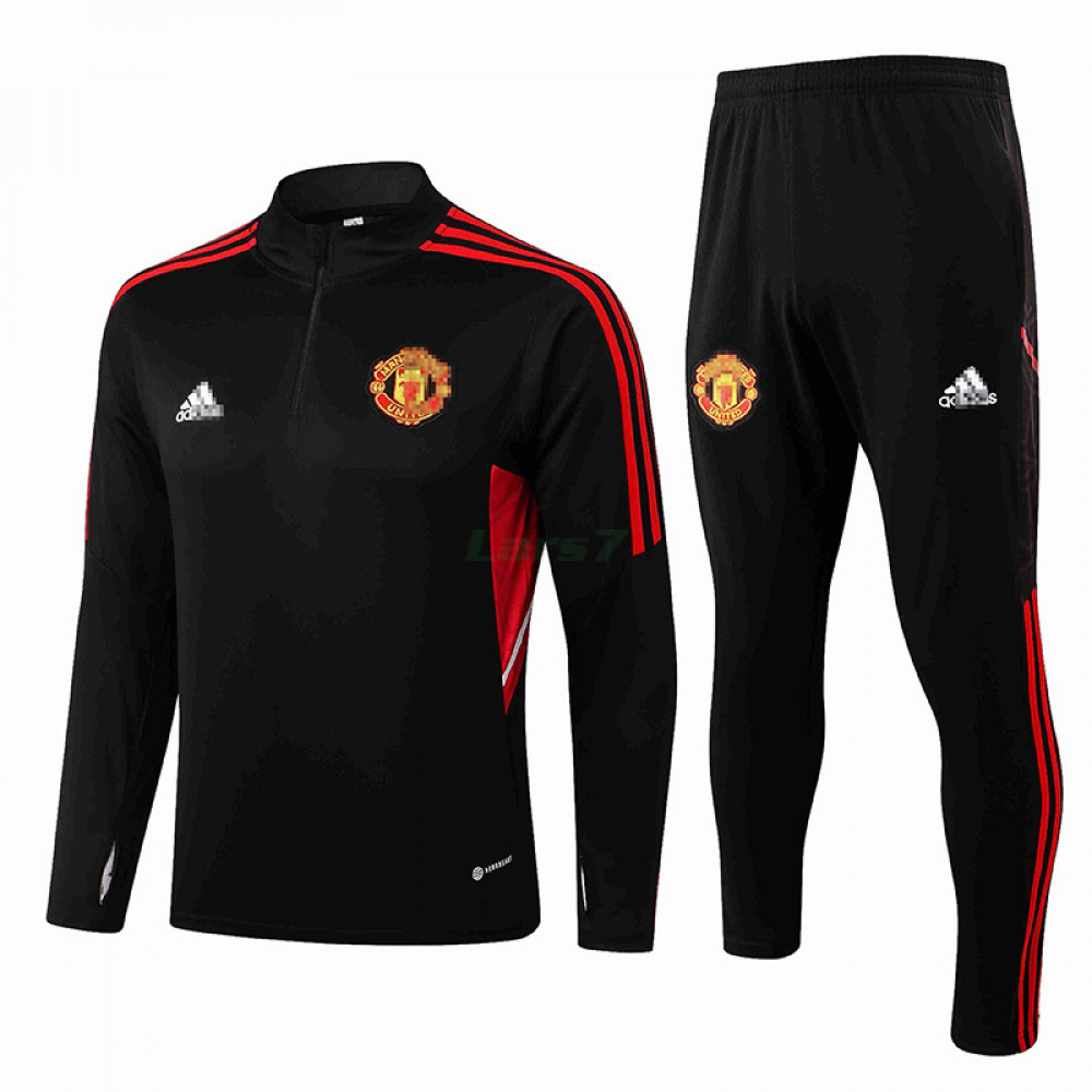 Sudadera De Entrenamiento Manchester United 2022/2023 Kit Negro/Rojo