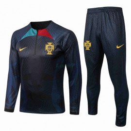 Sudadera de Entrenamiento Portugal 2022 Negro/Azul