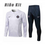 Sudadera De Entrenamiento PSG 2022/2023 Niño Kit Blanco