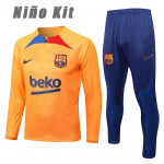 Sudadera De Entrenamiento Barcelona 2022/2023 Niño Kit Naranja