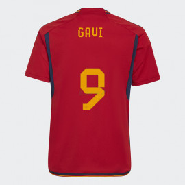 Camiseta Gavi 9 España 1ª Equipación 2022 Mundial