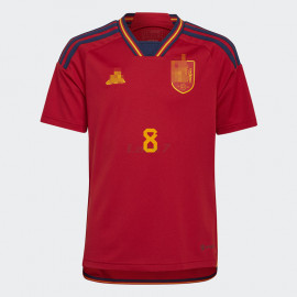 Camiseta Koke 8 España 1ª Equipación 2022 Mundial