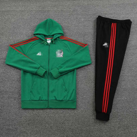 Chaqueta México 2022 Con Capucha Verde/Rojo