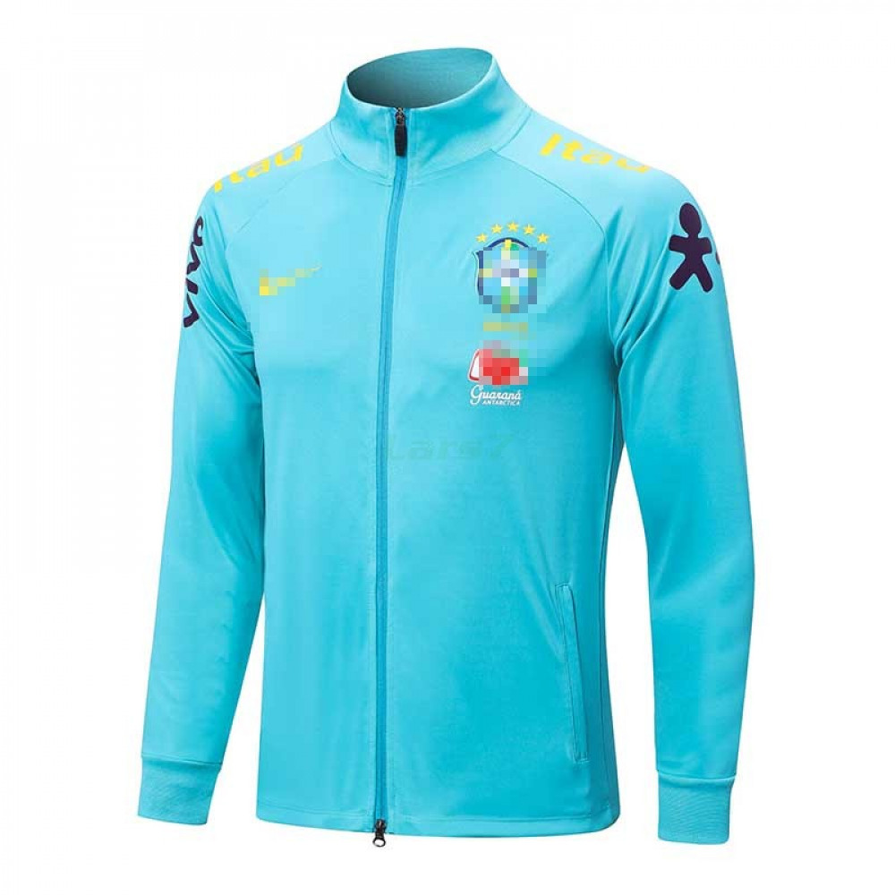 Chaqueta Brasil 2022 Cuello Alto Lago Azul