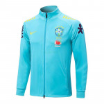 Chaqueta Brasil 2022 Cuello Alto Lago Azul