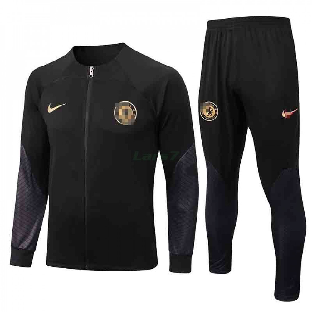 Chandal Chelsea 2022/2023 Negro con Mangas de Malla