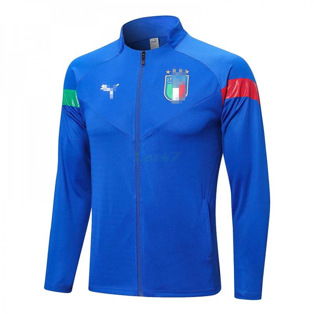 Chaqueta Italia 2022 Cuello Medio Azul