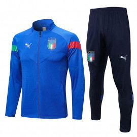 Chaqueta Italia 2022 Cuello Medio Azul